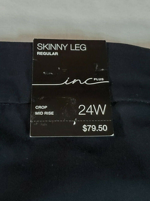 $109 INC INTERNATIONAL CONCEPTS Women's Blace Lace Hem Capri Crop Pants Size 24W - evorr.com