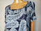 TOMMY HILFIGER Women Blue Paisley Ladder Trim Short Sleeve Blouse Top Plus 2X - evorr.com