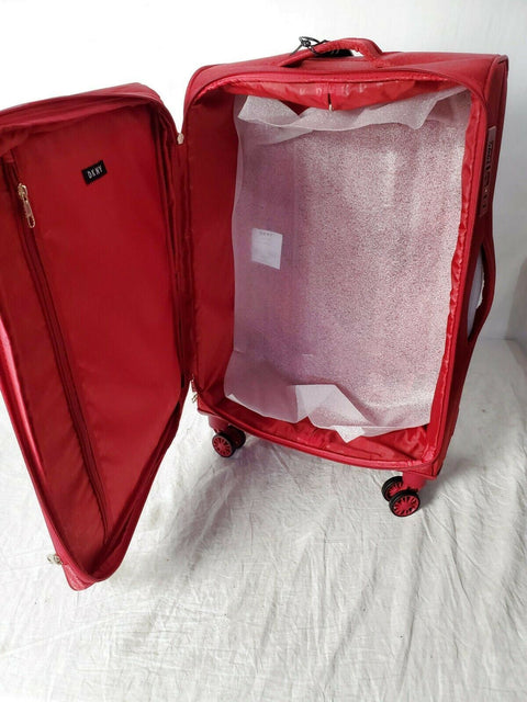 New DKNY Valencia 25" Expandable Spinner Luggage Suitcase Red - evorr.com