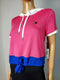 New TOMMY HILFIGER Sport Women Colorblock Hooded Knit Cropped Top Blouse Size M - evorr.com