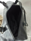 New McKlein Throop Leather Travel Duffel Bag Black 18" Carry On - evorr.com