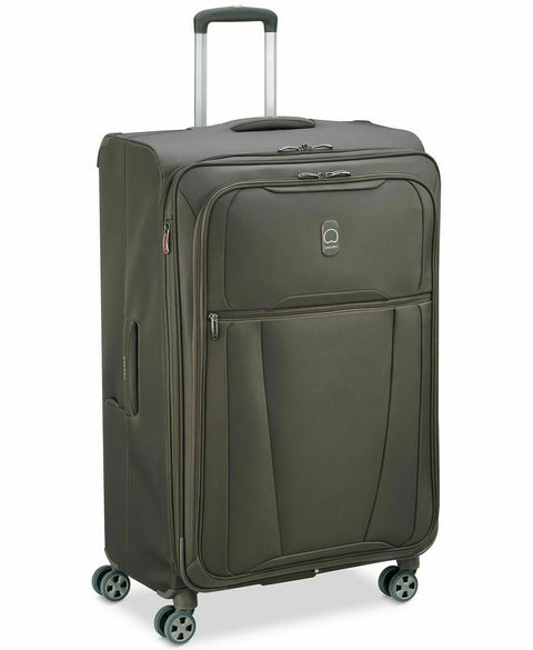 Delsey Helium 360 29" Expandable Spinner Suitcase Luggage Soft Mocha Green