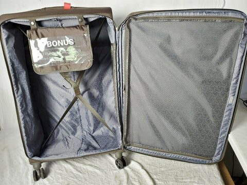 Delsey Helium 360 29" Expandable Spinner Suitcase Luggage Soft Mocha Green