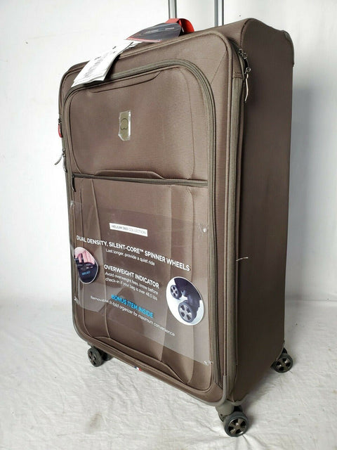 Delsey Helium 360 29" Expandable Spinner Suitcase Luggage Soft Mocha Green