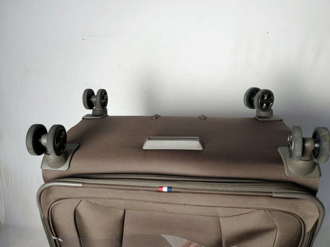 Delsey Helium 360 29" Expandable Spinner Suitcase Luggage Soft Mocha Green