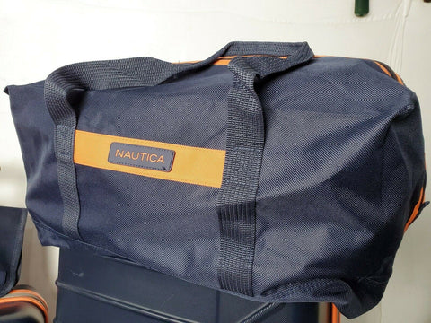 $500 Nautica Sea Tide 5-PC Hardside Luggage Set Blue Orange Travel Bag