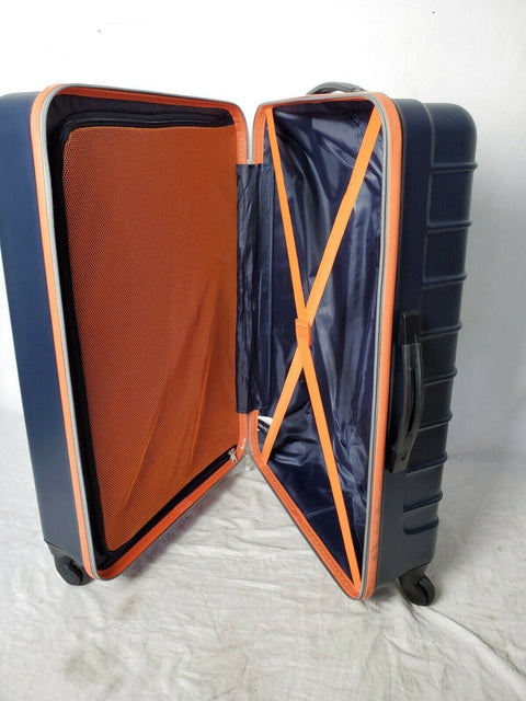 $500 Nautica Sea Tide 5-PC Hardside Luggage Set Blue Orange Travel Bag