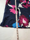 New DKNY Womens Blue Short Sleeve Crew Neck Embellished Floral Blouse Top Size M - evorr.com