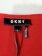 New DKNY Women Red Elbow Sleeve Draped Neck Stretch Blouse Top Size XL - evorr.com