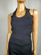 New BAR III Women Black Cropped Blouse Top Sleeveless Size XS - evorr.com