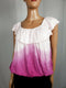 $108 New Free People Women's Short Sleeve Pink Dye Blouse Top Size S - evorr.com