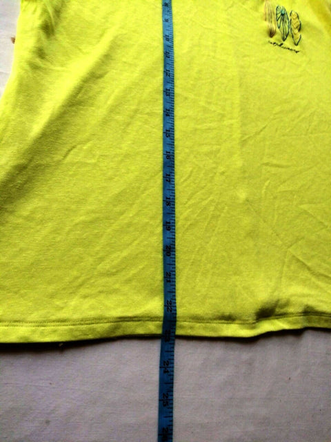 $108 New Free People Women's Sheer Lime Green Wipe Out Blouse Top Size XS