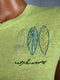 $108 New Free People Women's Sheer Lime Green Wipe Out Blouse Top Size XS