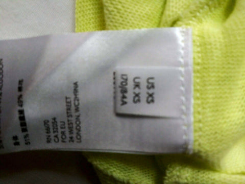 $108 New Free People Women's Sheer Lime Green Wipe Out Blouse Top Size XS