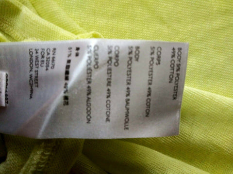 $108 New Free People Women's Sheer Lime Green Wipe Out Blouse Top Size XS