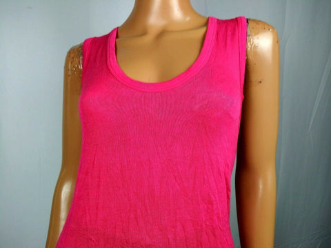 $108 New Free People Women's Sleeveless Pink Fuscia V-Neck Blouse Top Size XS - evorr.com