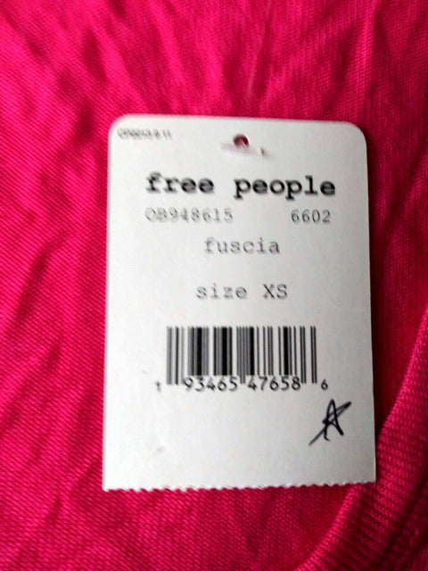 $108 New Free People Women's Sleeveless Pink Fuscia V-Neck Blouse Top Size XS - evorr.com