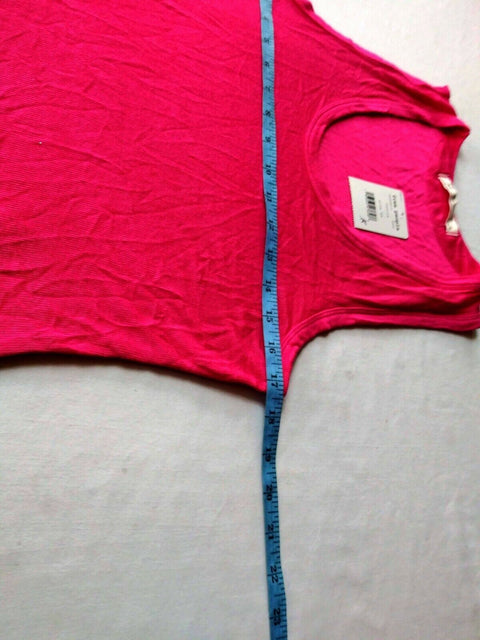 $108 New Free People Women's Sleeveless Pink Fuscia V-Neck Blouse Top Size XS - evorr.com