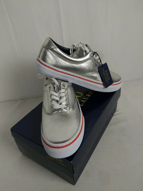 Polo Ralph Lauren Men's Sneakers Metallic THORTON III Silver Shoes Size 11.5 D - evorr.com