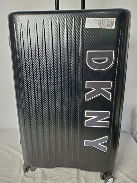 DKNY Blaze 28" Hard Shell Spinner Black Suitcase Luggage Upright