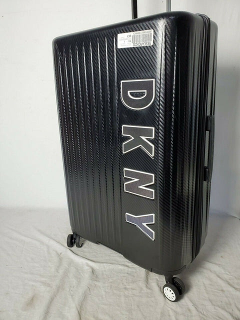 DKNY Blaze 28" Hard Shell Spinner Black Suitcase Luggage Upright