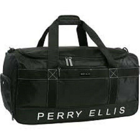 $80 Perry Ellis Medium Weekender Duffel Bag with Shoe Pocket 22" Carry On - evorr.com