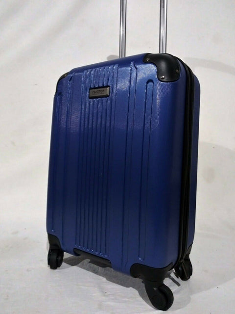 New Kenneth Cole Reaction South Street Hard Carry On Spinner Luggage 20" Blue - evorr.com