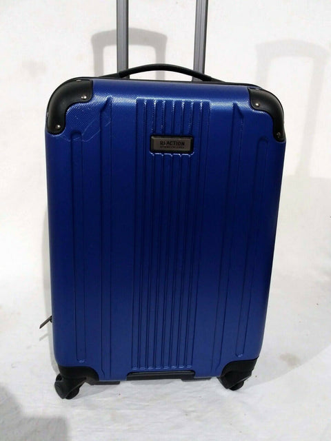 New Kenneth Cole Reaction South Street Hard Carry On Spinner Luggage 20" Blue - evorr.com