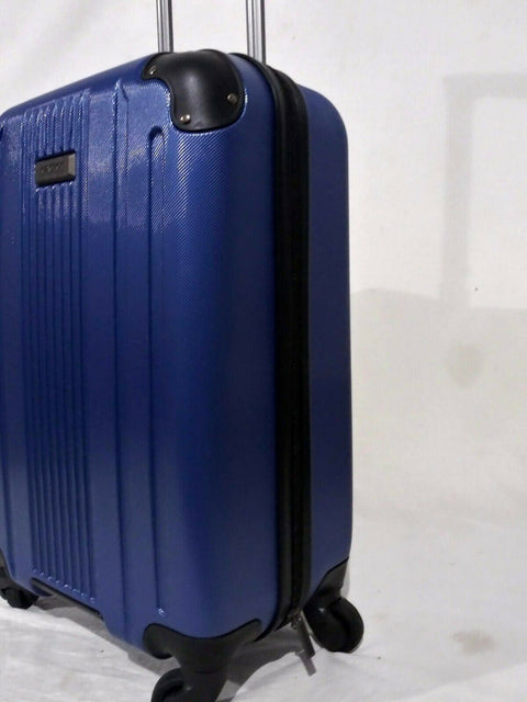 New Kenneth Cole Reaction South Street Hard Carry On Spinner Luggage 20" Blue - evorr.com