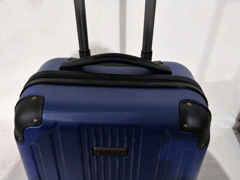 New Kenneth Cole Reaction South Street Hard Carry On Spinner Luggage 20" Blue - evorr.com