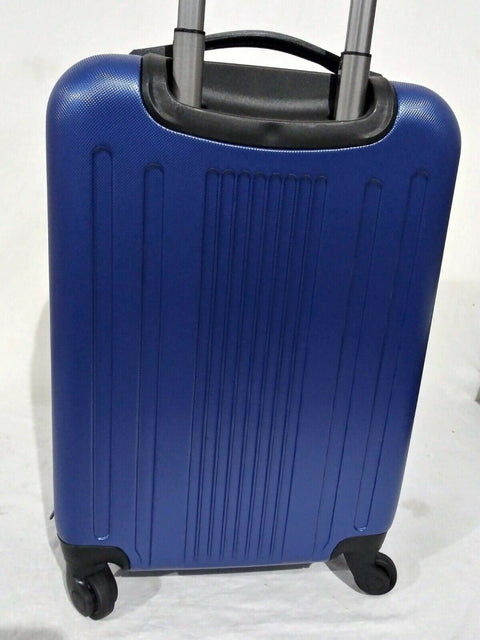 New Kenneth Cole Reaction South Street Hard Carry On Spinner Luggage 20" Blue - evorr.com