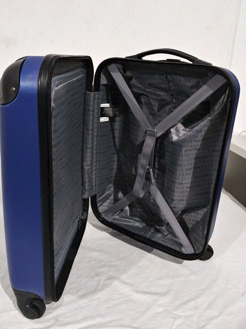 New Kenneth Cole Reaction South Street Hard Carry On Spinner Luggage 20" Blue - evorr.com