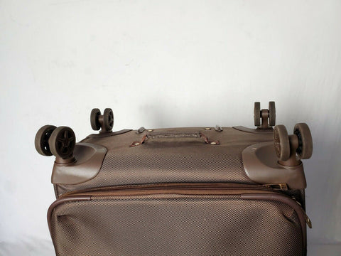 $320 London Fog Oxford II 25" Spinner Expandable Suitcase Luggage Bronze