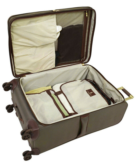 $320 London Fog Oxford II 25" Spinner Expandable Suitcase Luggage Bronze