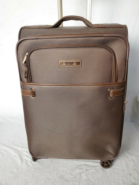 $320 London Fog Oxford II 25" Spinner Expandable Suitcase Luggage Bronze
