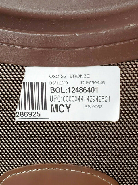 $320 London Fog Oxford II 25" Spinner Expandable Suitcase Luggage Bronze