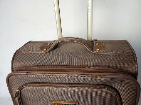 $320 London Fog Oxford II 25" Spinner Expandable Suitcase Luggage Bronze