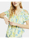 $78 Free People Women Yellow Printed Baja Babe Floral Blouse Top Yellow L - evorr.com