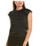 New Vince Camuto Women Shirred Black Cap Sleeve Blouse Top Size M - evorr.com