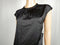 New Vince Camuto Women Shirred Black Cap Sleeve Blouse Top Size M - evorr.com