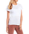 New Free People Women's Short Sleeve White Latte Knit Blouse Top Size S - evorr.com