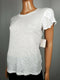 New Free People Women's Short Sleeve White Latte Knit Blouse Top Size S - evorr.com