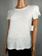 New Free People Women's Short Sleeve White Latte Knit Blouse Top Size S - evorr.com