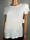 New Free People Women's Short Sleeve White Latte Knit Blouse Top Size S - evorr.com
