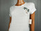 New Free People Women's Short Sleeve White Coconut Combo Blouse Top Size S - evorr.com