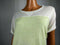New TOMMY HILFIGER Women White Green Striped Short Sleeve Sport Blouse Top L - evorr.com
