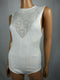 New Free People Womens Sleeveless White Pointelle Knit Body Suit Size L - evorr.com