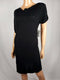 New Free People Women Short Sleeve Black Take it Easy Dress Boat Neck Size S - evorr.com