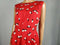 Anne Klein Women Red Printed Pleated Neck Tunic Dress Red Plus Size 16W - evorr.com