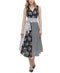 NEW Calvin Klein Women Black Mix Print Sleeveless Belted A-line Dress Size 10 - evorr.com